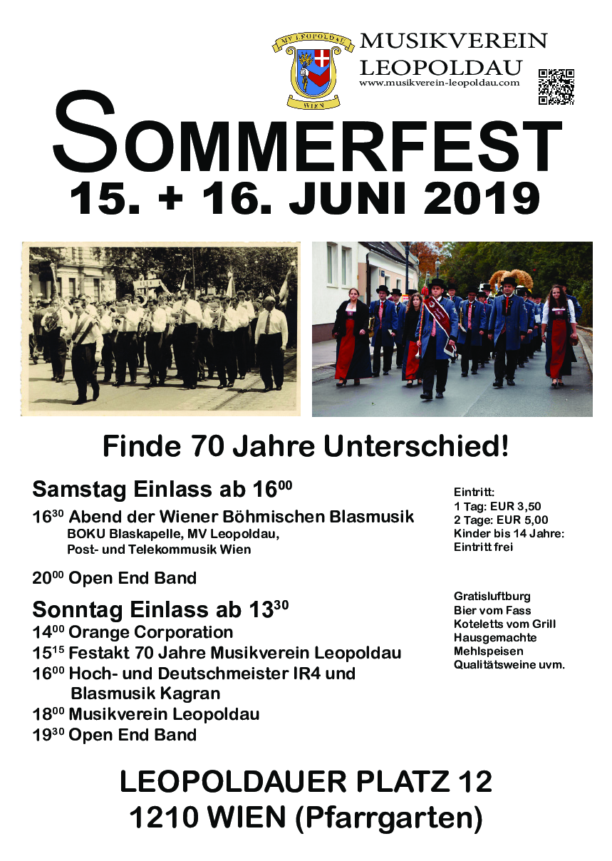 Plakat zum Sommerfest 2019