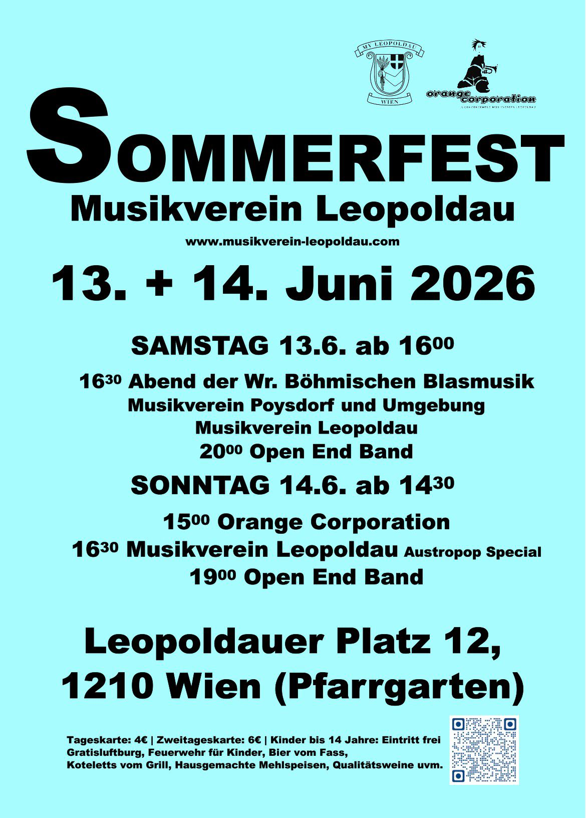 Plakat vom Sommerfest 2026