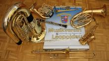 Foto mit Instrumenten die im Musikverein Leopoldau gespielt werden.