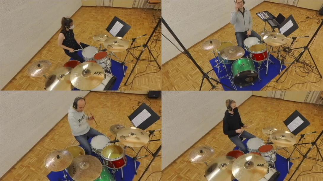 Poster-Image zum Drum-Battle-Video vom MV Leopoldau.